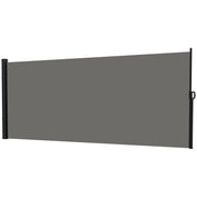 13' x 6' Retractable Side Awning, Outdoor Privacy Screen for Garden, Hot Tub, Balcony, Terrace, Pool, Dark Grey