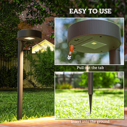8 Pack Solar Garden Lights Outdoor Auto On/Off Solar Pathway Lights, IP44 for Driveway, Walkway, Yard Landscape Lighting