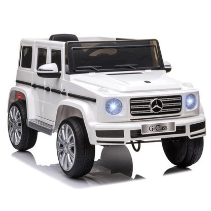 Aosom Mercedes Benz G500 Licensed 12V Kids Ride on Car with Remote Control, Music, Lights, MP3 for 37-96 months, White