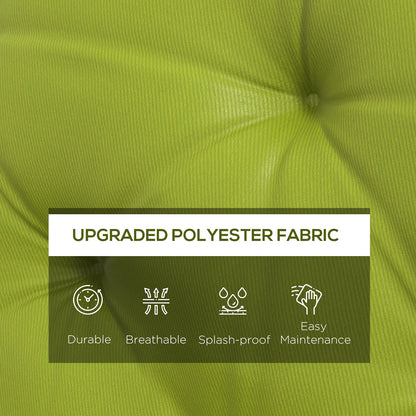 3-Seater Outdoor Bench Swing Chair Replacement Cushions for Patio Garden, Light Green