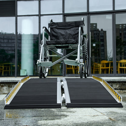5ft Wheelchair Ramp Scooter Mobility Non-Skid PVC Layering Portable Foldable Aluminium